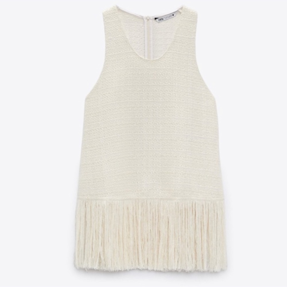 [NWT] Zara Fringe Top